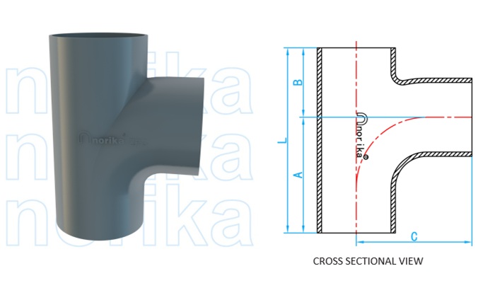 ZPC-Epoxy & Zinc Coated Cast Iron Hubless Branch Tee 88°